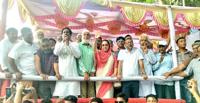 স্বৈরাচার পতনের বর্ষপূর্তিতে ফরিদপুরে বিএনপির সমাবেশ