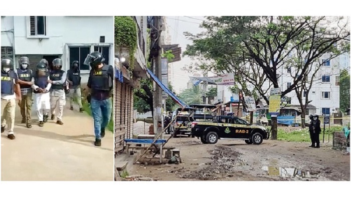 বসিলায় জঙ্গি আস্তানায় র্যাবের অভিযান চলছে বসিলায় জঙ্গি আস্তানায় র্যাবের অভিযান চলছে