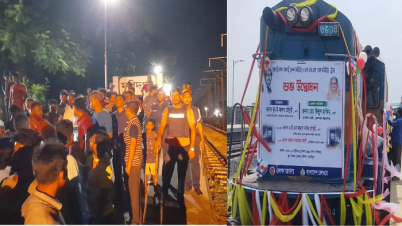 রাতের আঁধারে চন্দনা কমিউটার ট্রেন আটকে দিলো ফরিদপুরবাসী