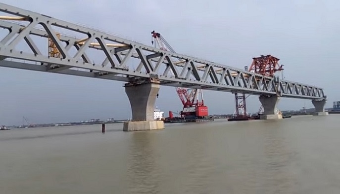 দৃশ্যমান হলো পদ্মা সেতুর ৫৭০০ মিটার দৃশ্যমান হলো পদ্মা সেতুর ৫৭০০ মিটার